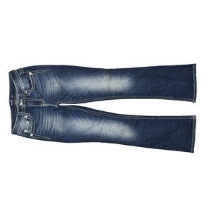 Miss Me Low Rise Boot Cut Jeans Size 28 Embellished Denim Y2K Style Cotton Blend